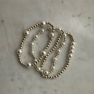 Sophisticated Gold Filled and Pearl Beaded Bracelet